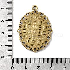 Oval Antique Bronze Color Zinc Alloy Pendant Settings for Cabochon & Rhinestone&nbsp;X-PALLOY-A15257-AB-LF