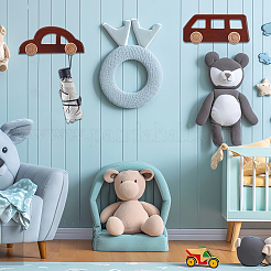 3Pcs 3 Styles Density Board Wood Wall Clothes Hook&nbsp;AJEW-NB0008-12