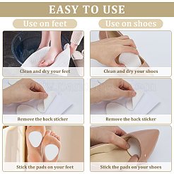 Front Foot Pad Thickened Felt Half Size Heel Pad&nbsp;AJEW-WH0818-010B