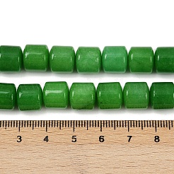 天然石マレーシアジェイドビーズ連売り  コラム  染め  ライムグリーン  9.5~10x10~10.5mm  穴：0.8~1mm  約40個/連  15.31~15.35''（38.9~39センチメートル）&nbsp;G-G275-D05-10x10mm