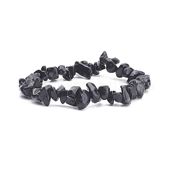 Natural Obsidian Chips Beaded Jewelry Set&nbsp;X-SJEW-JS01232-01