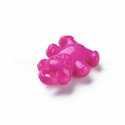 オペークアクリルパーツ  クマ  ミックスカラー  19.5x15x6mm  穴：2mm  約640個/500g&nbsp;MACR-N013-048-B01