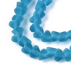 Frosted Transparent Glass Beads Strands&nbsp;LS-GLAA-N016-4mm-28