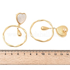 304 Stainless Steel Dangle Stud Earrings&nbsp;EJEW-A158-08A-G