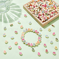 300Pcs Printed Handmade Polymer Clay Beads&nbsp;CLAY-UN0001-01