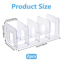 4 グリッドプラスチックシューズディスプレイオーガナイザーホルダー  透明  32x14.5x13.2cm&nbsp;ODIS-WH0099-122
