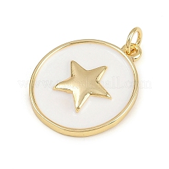Brass Enamel Pendants&nbsp;KK-C114-23G-02