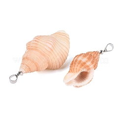 Natural Spiral Shell Pendants&nbsp;SHEL-Q029-31P