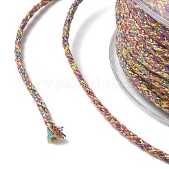 20mのナイロンツイスト丸コード  バッグストラップ作りのためのメタリック糸  カラフル  2mm  約21.87ヤード（20m）/ロール&nbsp;NWIR-A011-01V