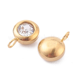 304 Stainless Steel Rhinestone Charms&nbsp;STAS-Z009-04-04G