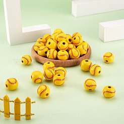 100Pcs Dyed Wood Beads&nbsp;WOOD-CW0001-06
