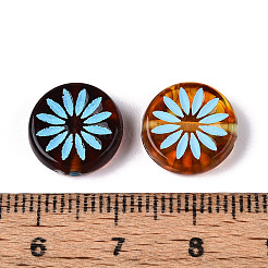 Painted Transparent Acrylic Beads&nbsp;OACR-T029-03E