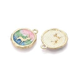 Alloy Enamel Pendants&nbsp;ENAM-N069-16KCG-01