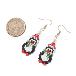 304 Stainless Steel Penguin Dangle Earrings&nbsp;EJEW-MZ00616