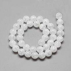 Natural Crackle Quartz Crystal Beads Strands&nbsp;G-R439-26-6mm