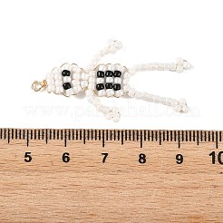 Halloween TOHO Glass Seed Beaded Pendants&nbsp;PALLOY-MZ01386-01