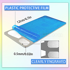 ステンレス鋼の DIY ネイルアート テンプレート  テンプレートツール  長方形  混合図形  12x6cm  3個/セット&nbsp;MRMJ-WH0092-066