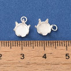 Ion Plating(IP) 304 Stainless Steel Charms Rhinestone Claw Settings&nbsp;STAS-U025-02B-S