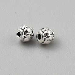 チベット風亜鉛合金ビーズ  アンティークシルバー  ランタン  4x4mm  穴：1.2mm&nbsp;PALLOY-WH20817-004B-AS