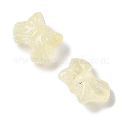 透明スプレーペイントガラスビーズ  蝶結び  ミックスカラー  9.5x14x6.5mm  穴：1mm&nbsp;GLAA-Z011-11
