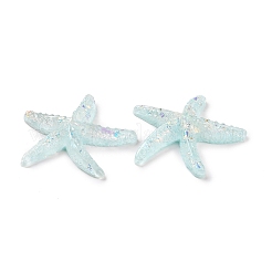 オペーク樹脂カボション  ヒトデ/海星  ライトコーラル  38x39x6mm&nbsp;CRES-S304-53F