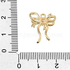 Brass Micro Pave Clear Cubic Pendants&nbsp;CU-CBA1682-06D-G