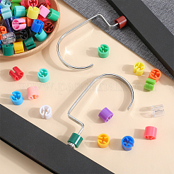 320個 20色 プラスチック 衣類 ズボン サイズ マーカー  コラム  ミックスカラー  12x10mm  16個/カラー&nbsp;KY-GF0001-63