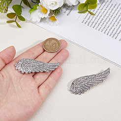 2Pcs Wing Alloy Rhinestone Brooches for Backpack Clothes&nbsp;JEWB-FH0002-05P