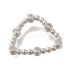 Rack Plating Brass Clear Cubic Zirconia Linking Rings&nbsp;KK-I716-26P-04