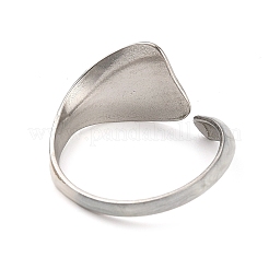 女性用304ステンレススチールオープンカフリング  エナメル  ステンレス鋼色  usサイズ6（16.5mm）&nbsp;RJEW-F160-05P
