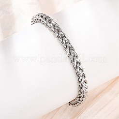 304 Stainless Steel Cuban Link
Chain Bracelets for Women Men&nbsp;BJEW-F527-07P