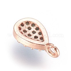 Brass Micro Pave Cubic Zirconia Charms&nbsp;ZIRC-G150-11A