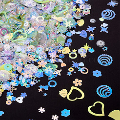 プラスチックスパンコールビーズ 100g  縫製工芸品の装飾  薄緑  6x6mm&nbsp;PVC-TA0001-04E
