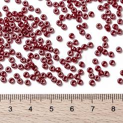 MIYUKIラウンドロカイユビーズ  日本製シードビーズ  （rr426)不透明な赤い光沢  8/0  3mm  穴：1mm  約422~455PCS /ボトル  10 G /ボトル&nbsp;SEED-JP0009-RR0426