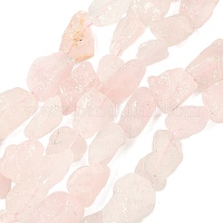 生の粗い天然のクォーツビーズ連売り  ナゲット  6~24x7~16x4~10mm  穴：1mm  約25~38個/連  15.35~15.94''（39~40.5センチメートル）&nbsp;G-M453-D01