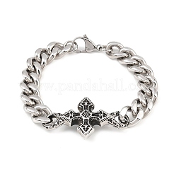 Stainless Steel Cuban Link Chian Bracelets&nbsp;BJEW-D379-04ASP