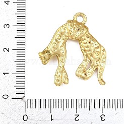 304ステンレスペンダント  ゴールドカラー  ヒョウチャーム  31.5x27x3.5mm  穴：2.5mm&nbsp;STAS-K328-01H-G