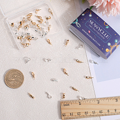 60スタイルの真鍮カップペグベイル2個  ニッケルフリー  ゴールデン＆シルバー  11~11.5mm  穴：3x7mm  ピン：0.6~0.7mm  30個/スタイル  30個/スタイル&nbsp;KK-SC0004-14