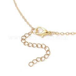 Brass Bag Locket Pendant Cross Link Chain Necklaces for Women&nbsp;NJEW-JN05838