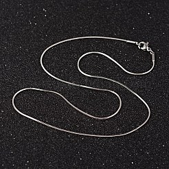変色しない304ステンレススチールのスネークチェーンネックレス  カニカン付き  ステンレス鋼色  15.7インチ（40cm）  0.8mm&nbsp;X-NJEW-O096-16