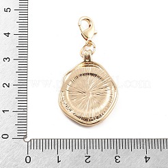 合金ペンダント装飾  カニカンチャーム装飾品  オーバル  コンパス  42.5mm&nbsp;LS-HJEW-P021-01E-G