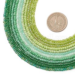 3MM Gradient Color Glass Seed Beaded Choker Necklaces for Women&nbsp;NJEW-JN05875