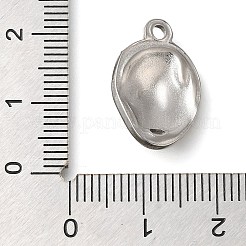 変色防止304ステンレススチールペンダント  オーバルチャーム  ステンレス鋼色  19x13x3.5mm  穴：1.6mm&nbsp;STAS-I310-13P