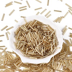 銀引き透明ガラスラッパビーズ  小麦  15x2.5mm  穴：0.5mm  約5000個/袋&nbsp;SEED-R028-2x15-B01