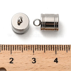 201ステンレススチールコードエンド  コラム  ステンレス鋼色  11.5x8mm  穴：2mm  内径：7mm&nbsp;STAS-S167-01F-P
