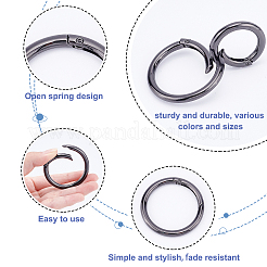 20Pcs 5 Style Alloy Spring Gate Ring&nbsp;PALLOY-PH0001-72B