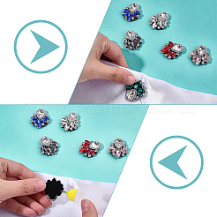 12Pcs 6 Colors Glass Rhinestone Embroidery Sew on Ornament Accessories&nbsp;PATC-PH0001-82