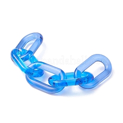 10Pcs 10 Colors Transparent Acrylic Oval Twisted Chain Links&nbsp;AJEW-JB01368
