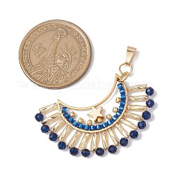 Faceted Round Synthetic Blue Spinel & Glass Pendants&nbsp;PALLOY-MZ00371