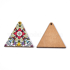 Printed Basswood Pendants&nbsp;WOOD-S045-013B